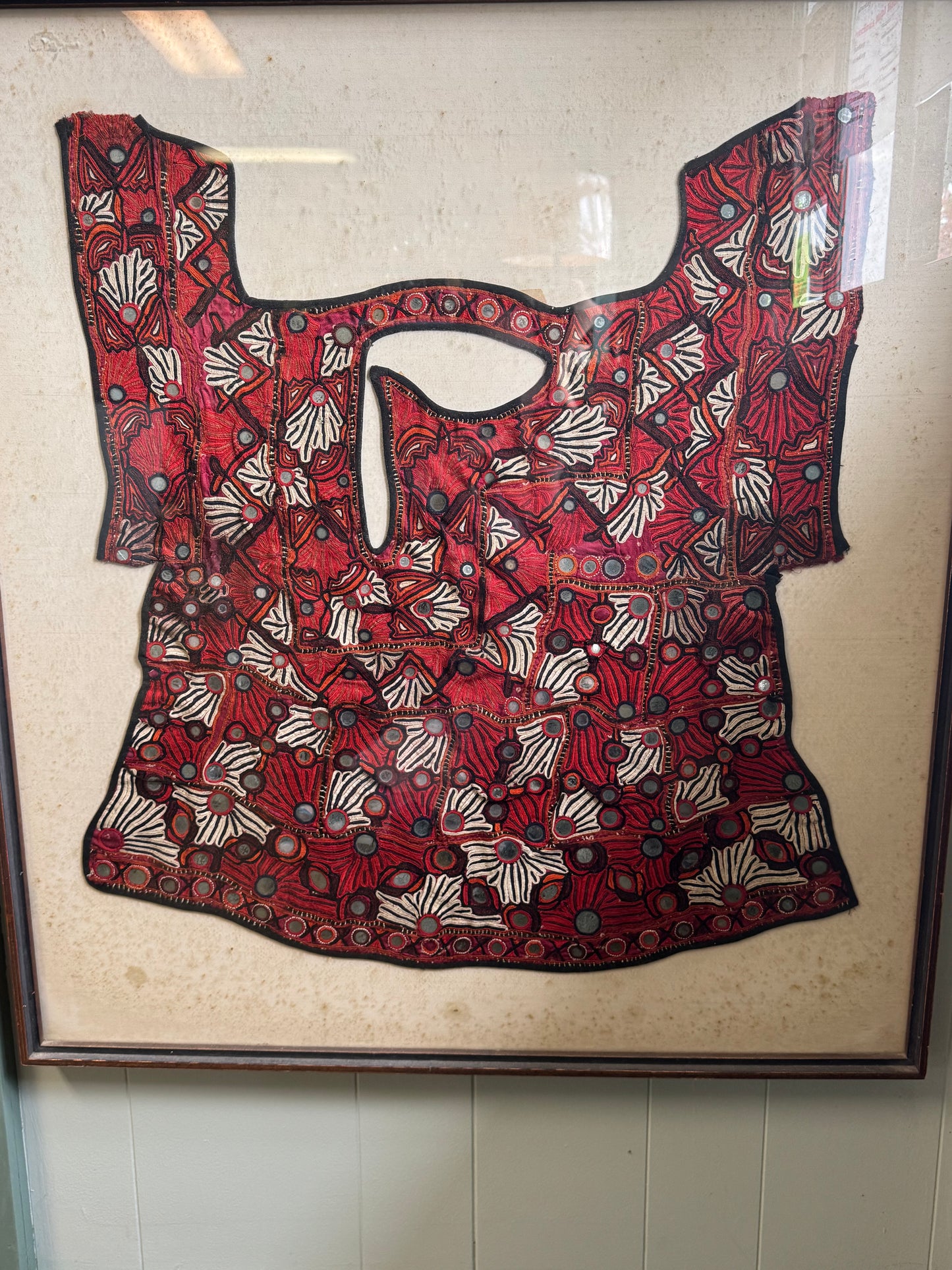 Framed Traditional Baluchi Embroidery From Pakistan