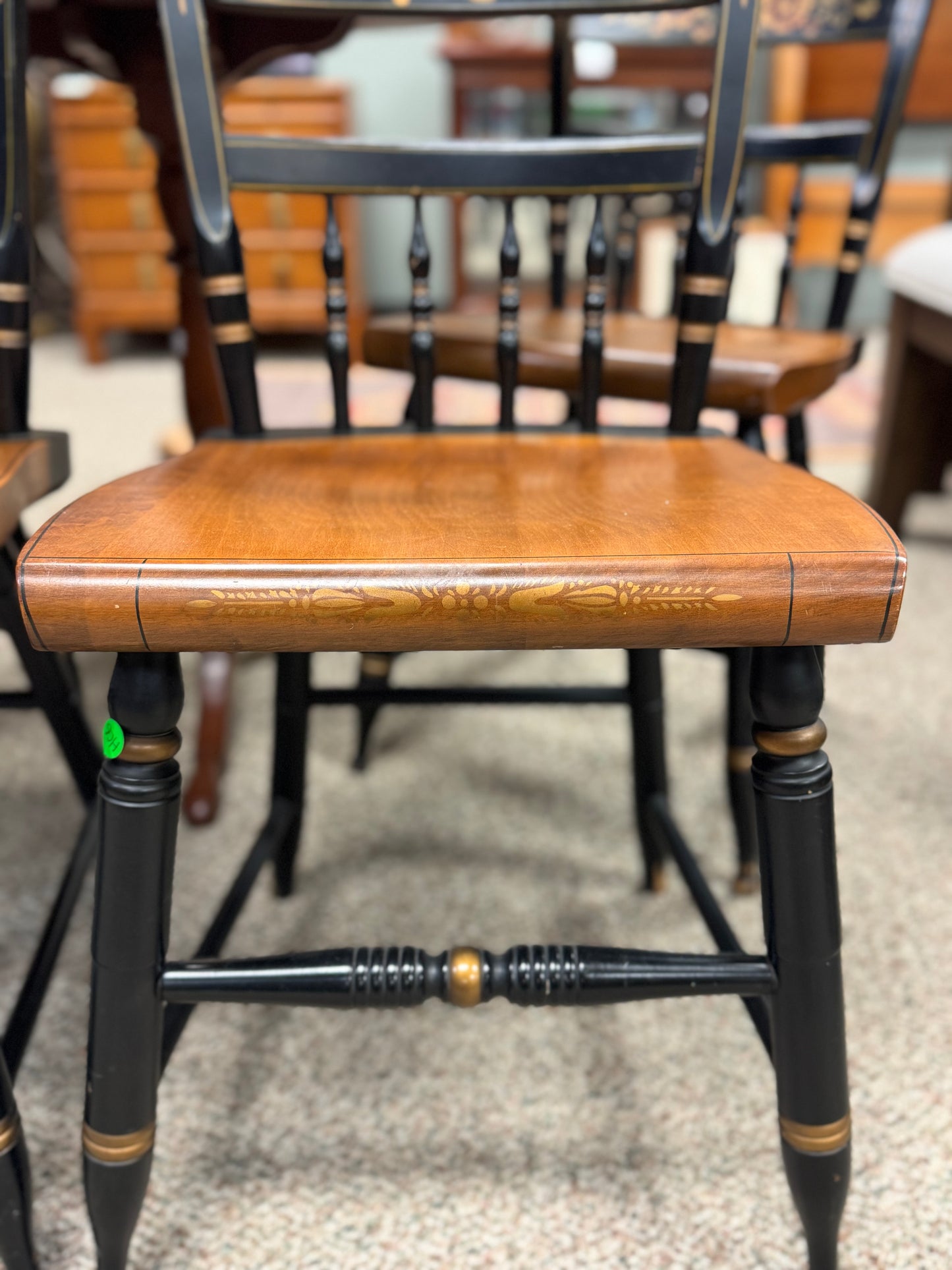 Black & Gold Hitchcock Chair