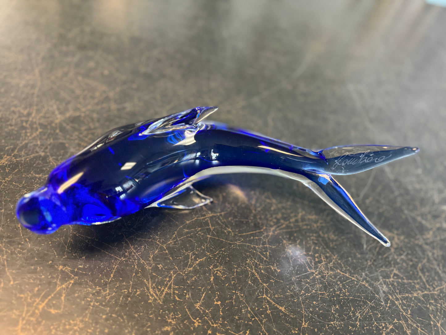 Large Art Glass Murano Dolphin