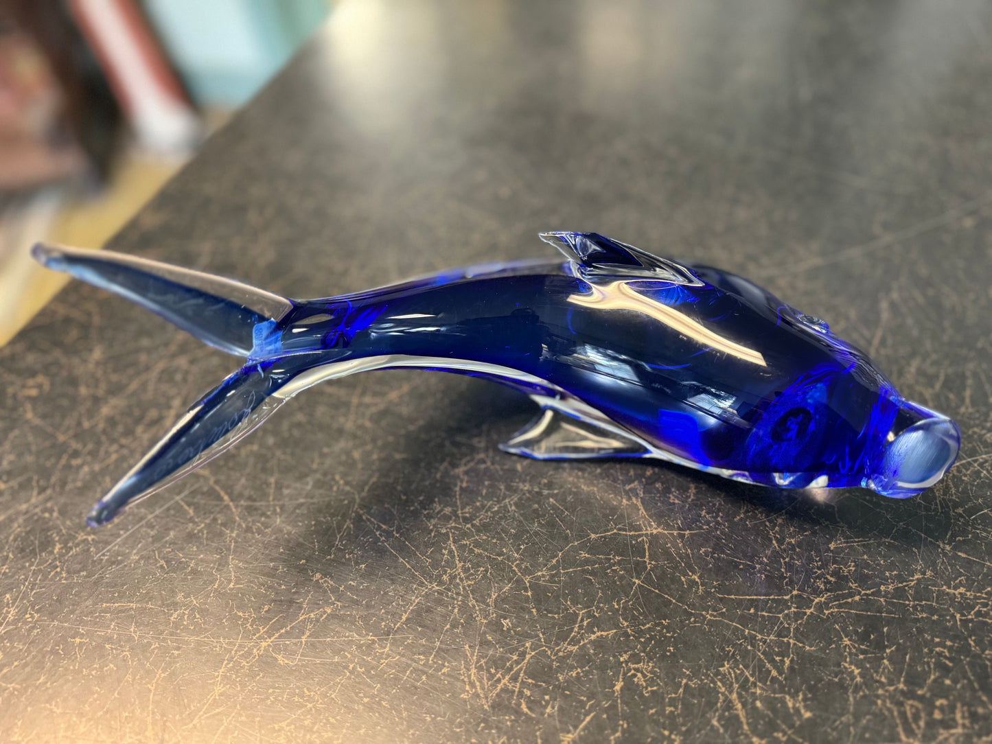Large Art Glass Murano Dolphin