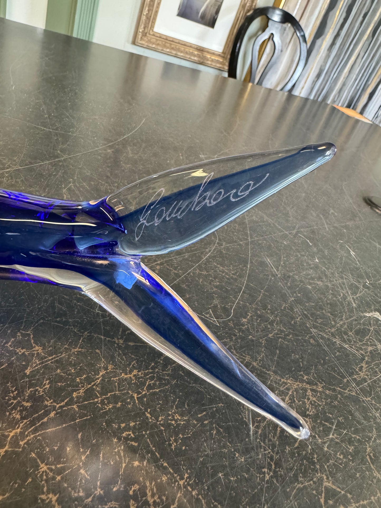 Large Art Glass Murano Dolphin