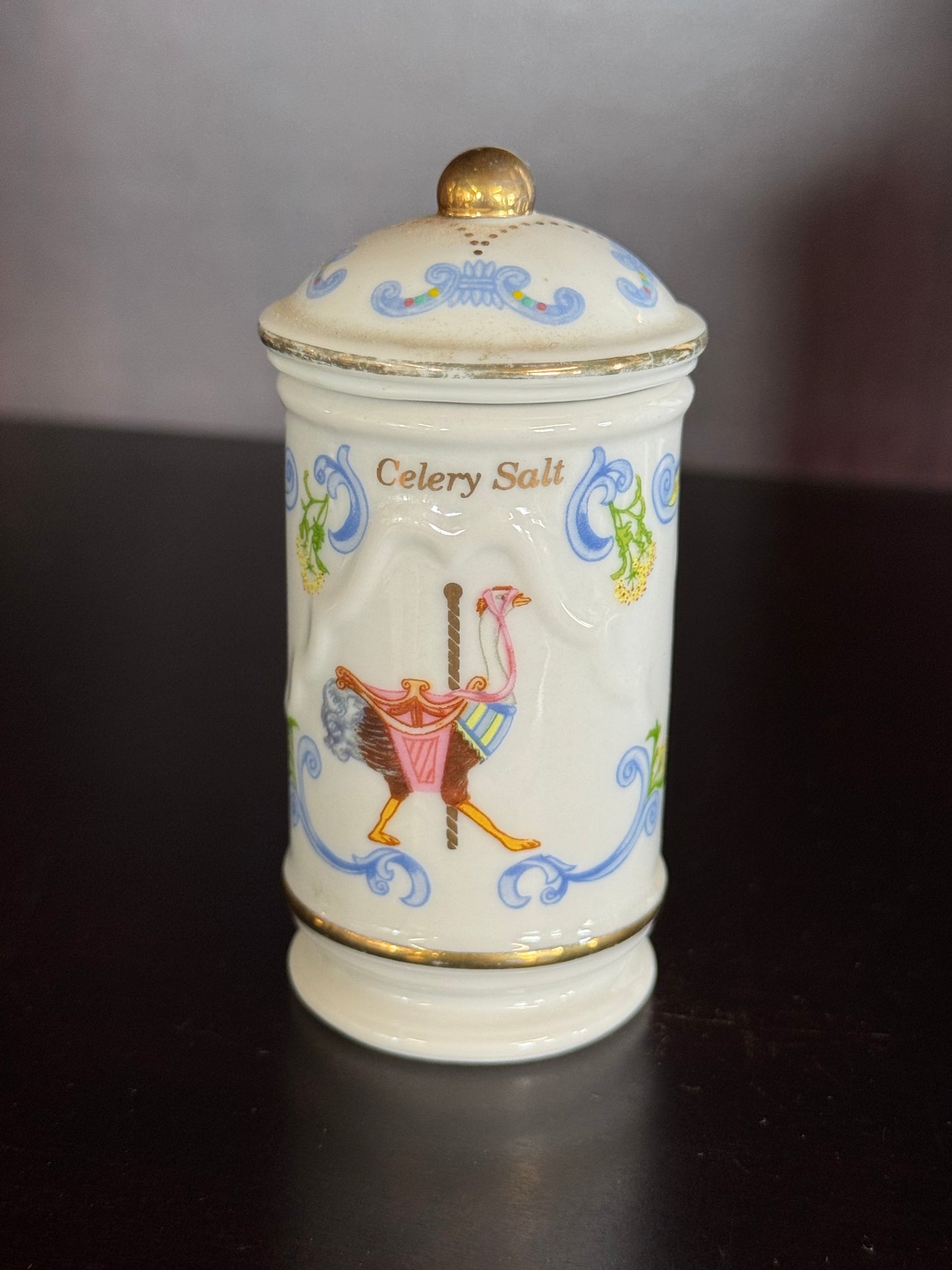 Set Of Ten Lenox Carousel Spice Jars