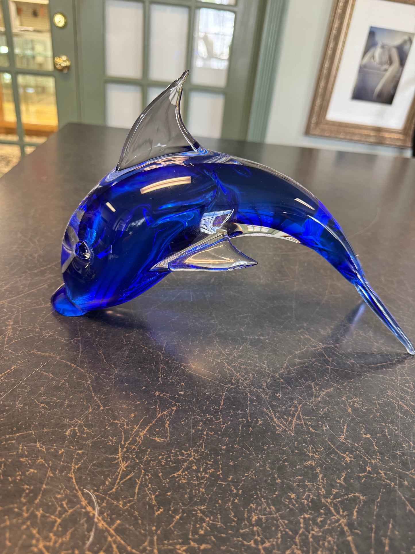 Large Art Glass Murano Dolphin