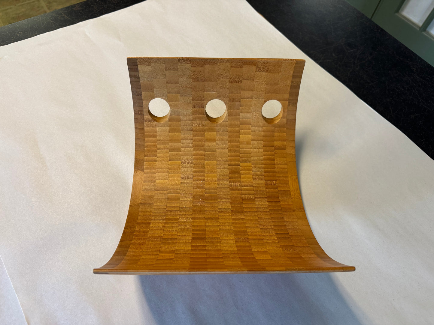Modern Curved Bamboo Wine Rack