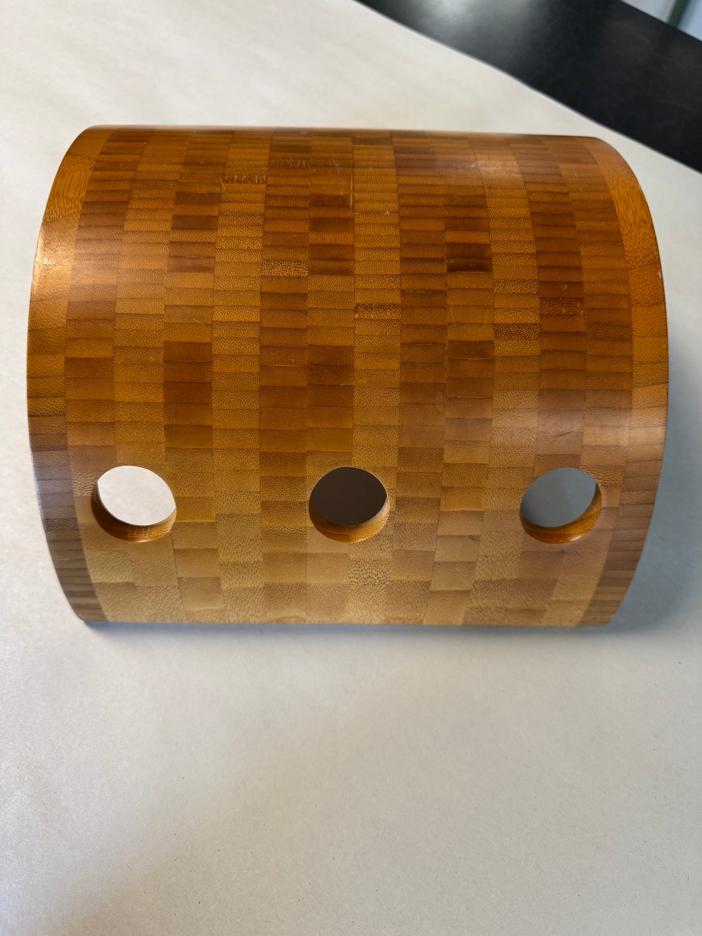 Modern Curved Bamboo Wine Rack