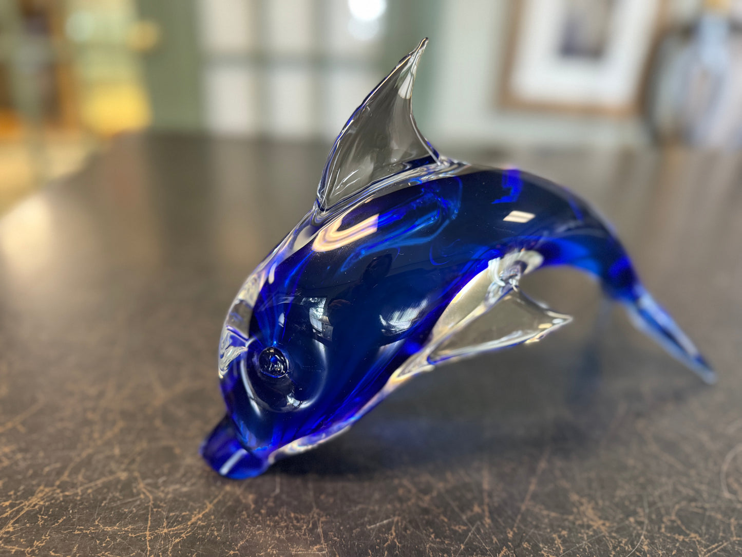 Large Art Glass Murano Dolphin