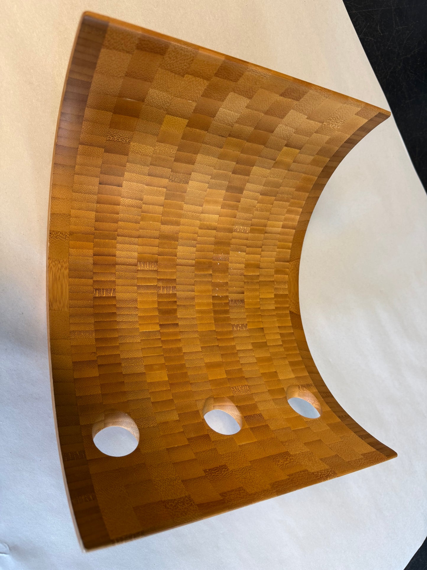 Modern Curved Bamboo Wine Rack