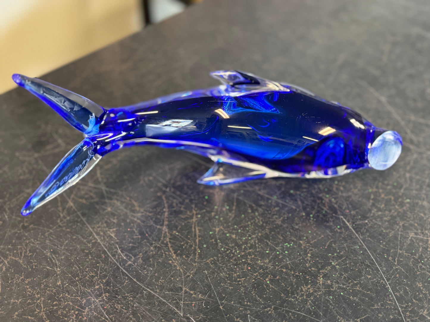 Large Art Glass Murano Dolphin