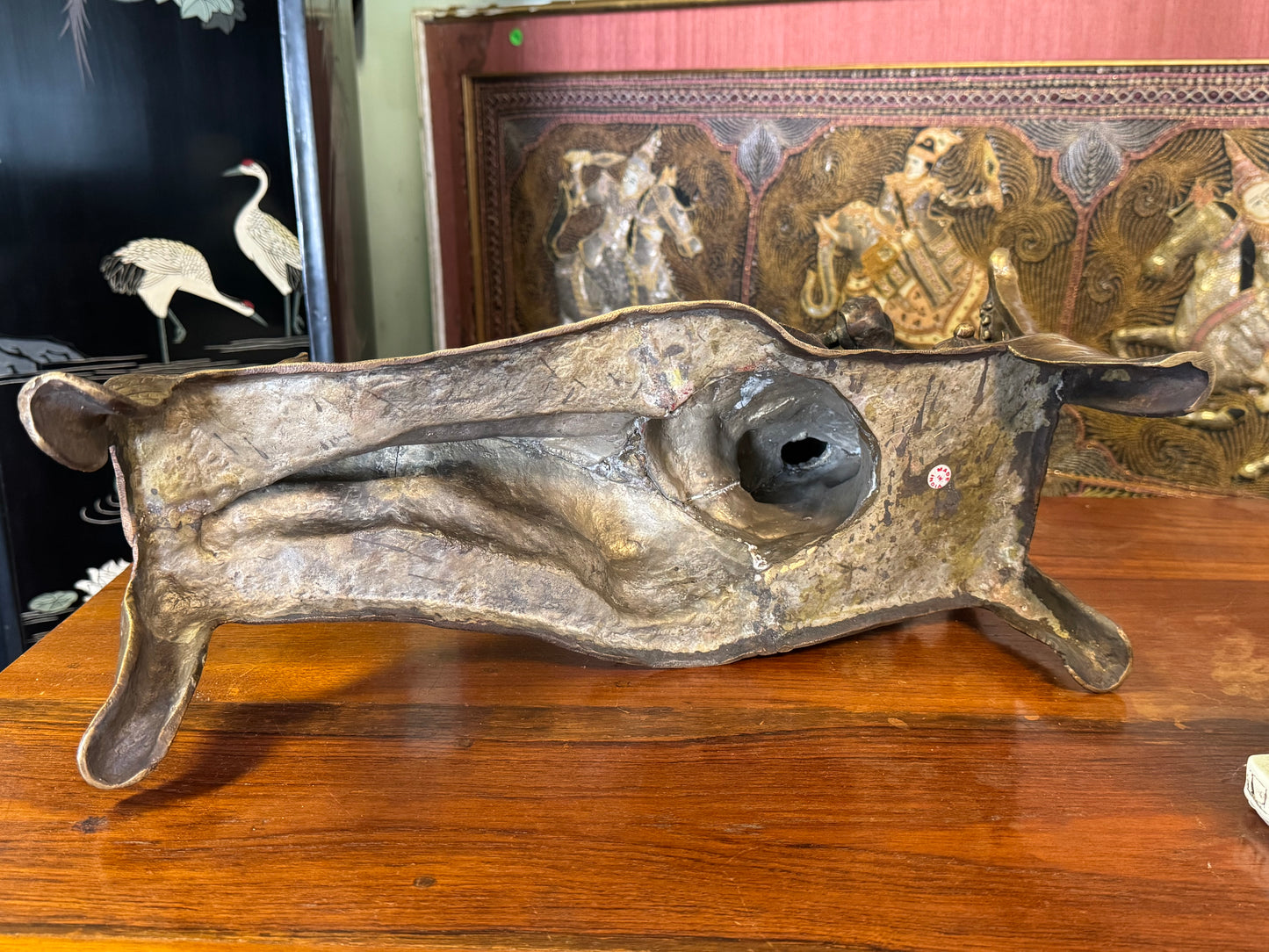 Ganesha Elephant Bronze and Brass Sculpture