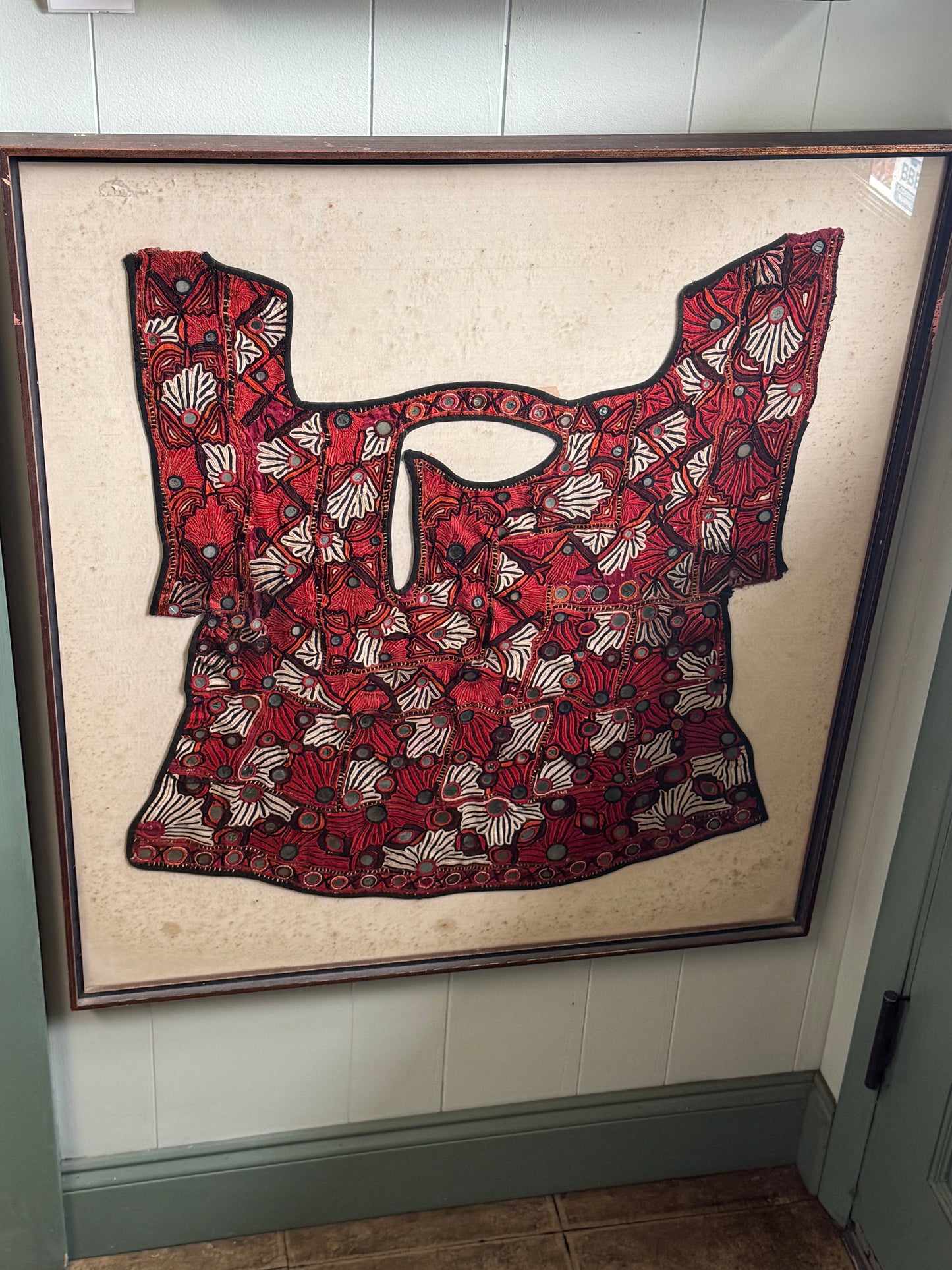 Framed Traditional Baluchi Embroidery From Pakistan