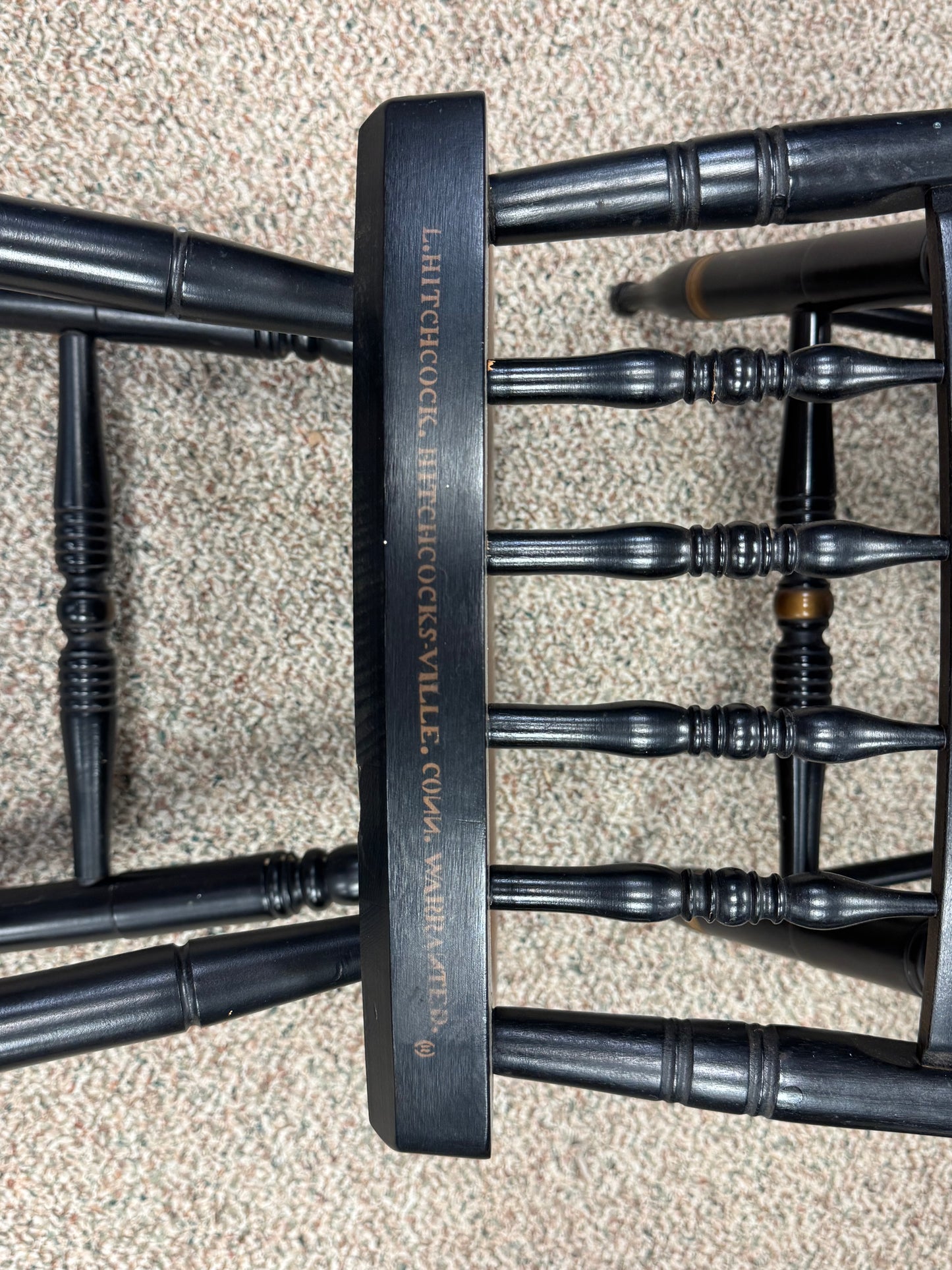 Black & Gold Hitchcock Chair