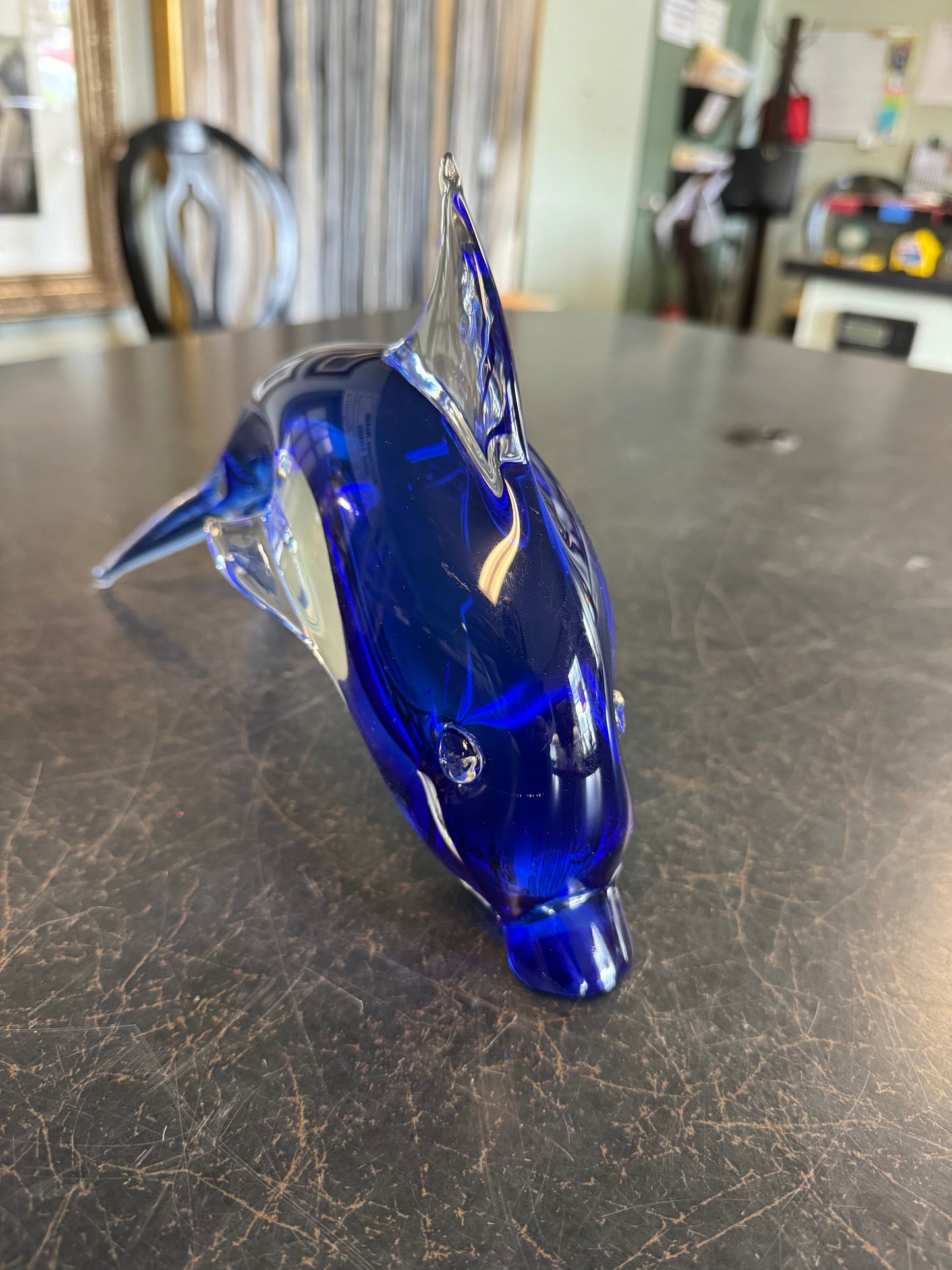 Large Art Glass Murano Dolphin