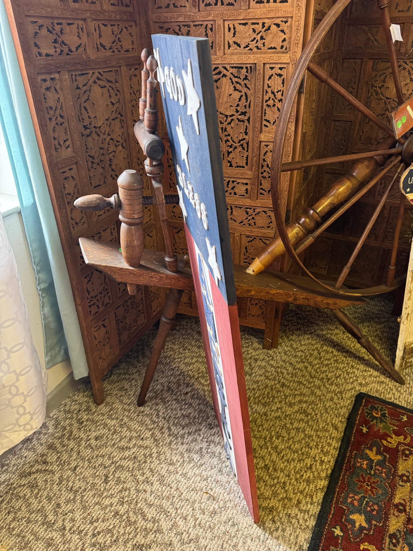 Wooden "God Bless America" Sign