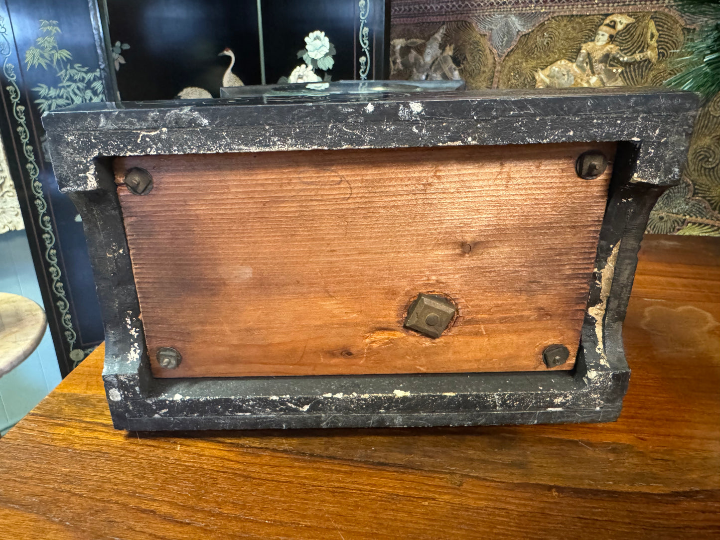Antique French Marble And Slate Mantel Clock