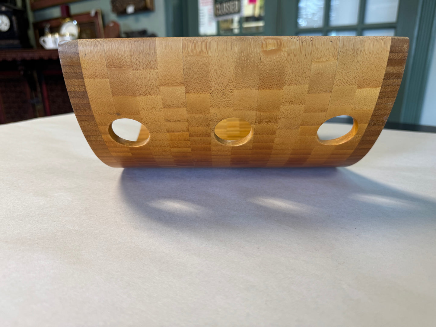 Modern Curved Bamboo Wine Rack