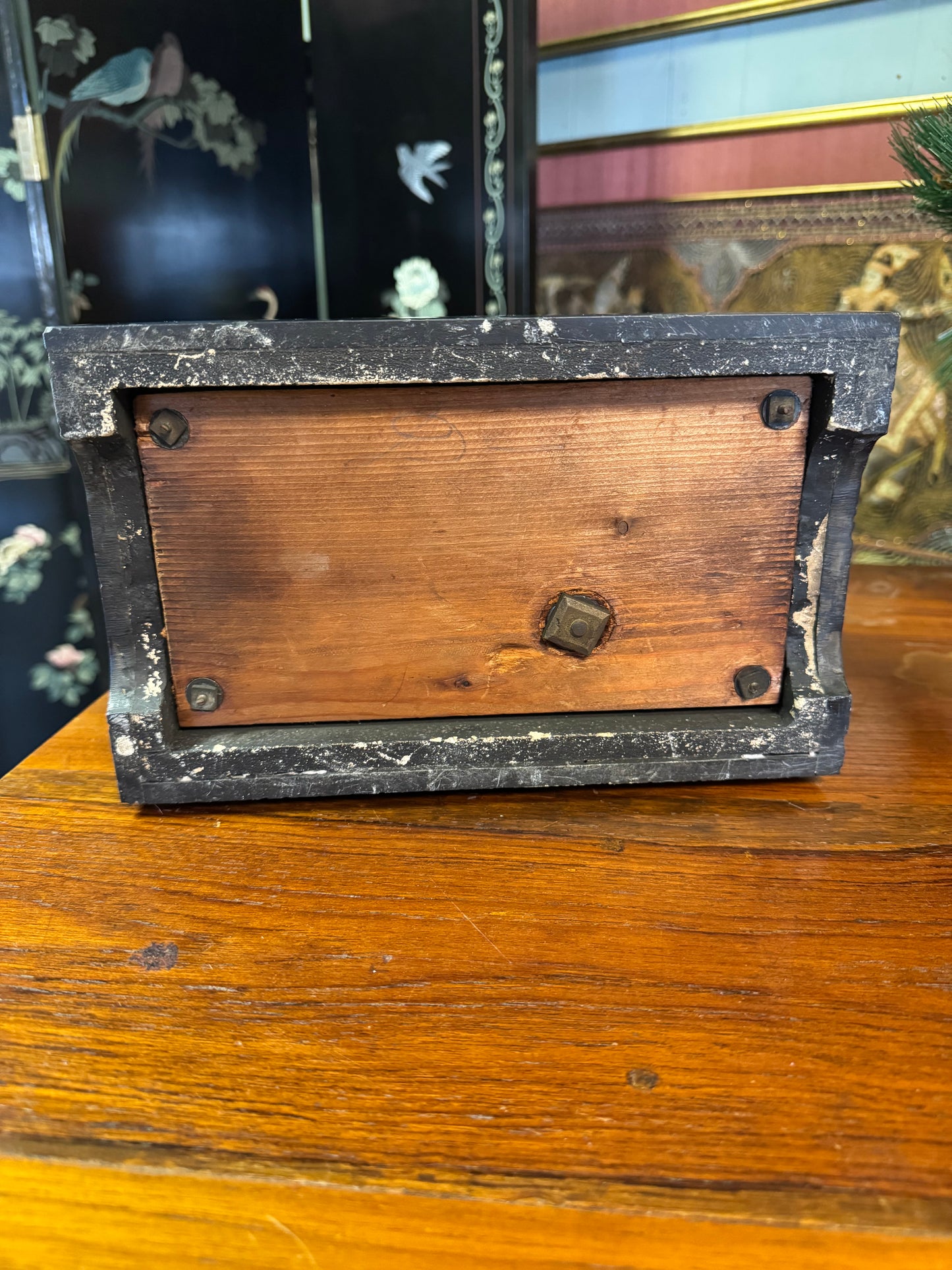 Antique French Marble And Slate Mantel Clock