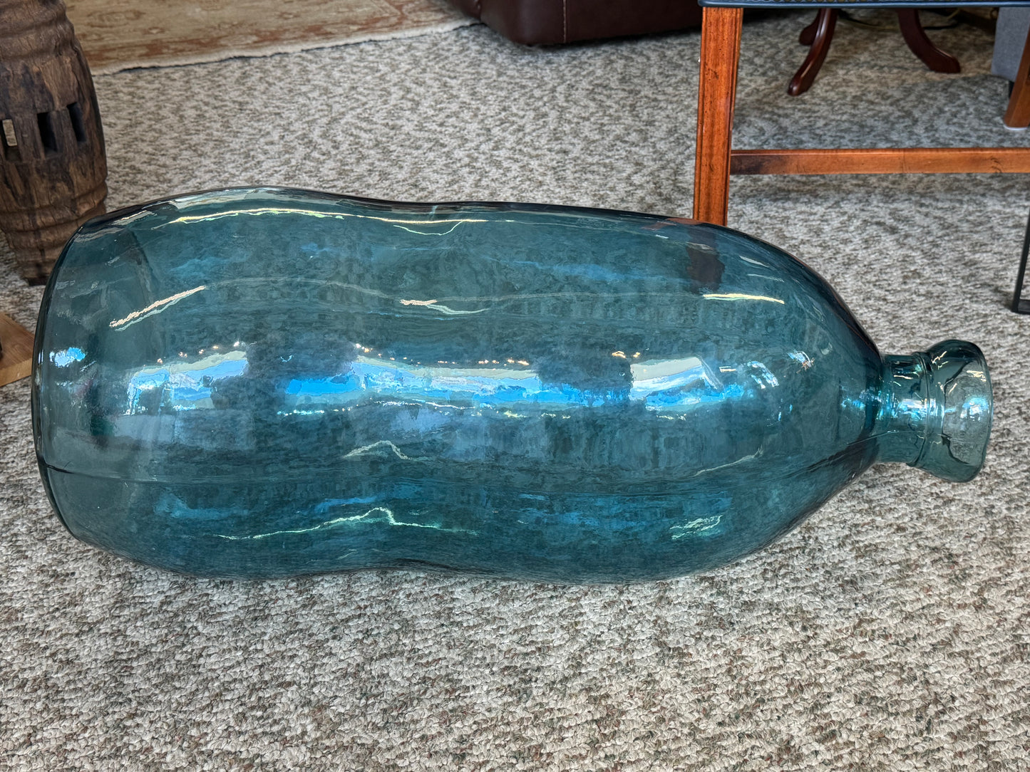 Large Tall Hand-Blown Glass Jar/Vase