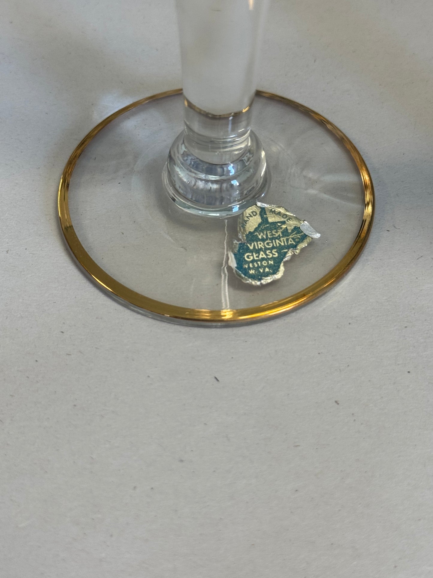 Set Of Two West VA. Glass Company Flute Bud Vases