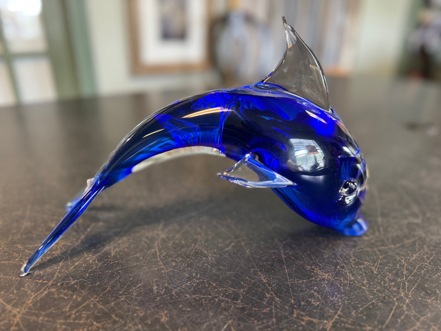 Large Art Glass Murano Dolphin