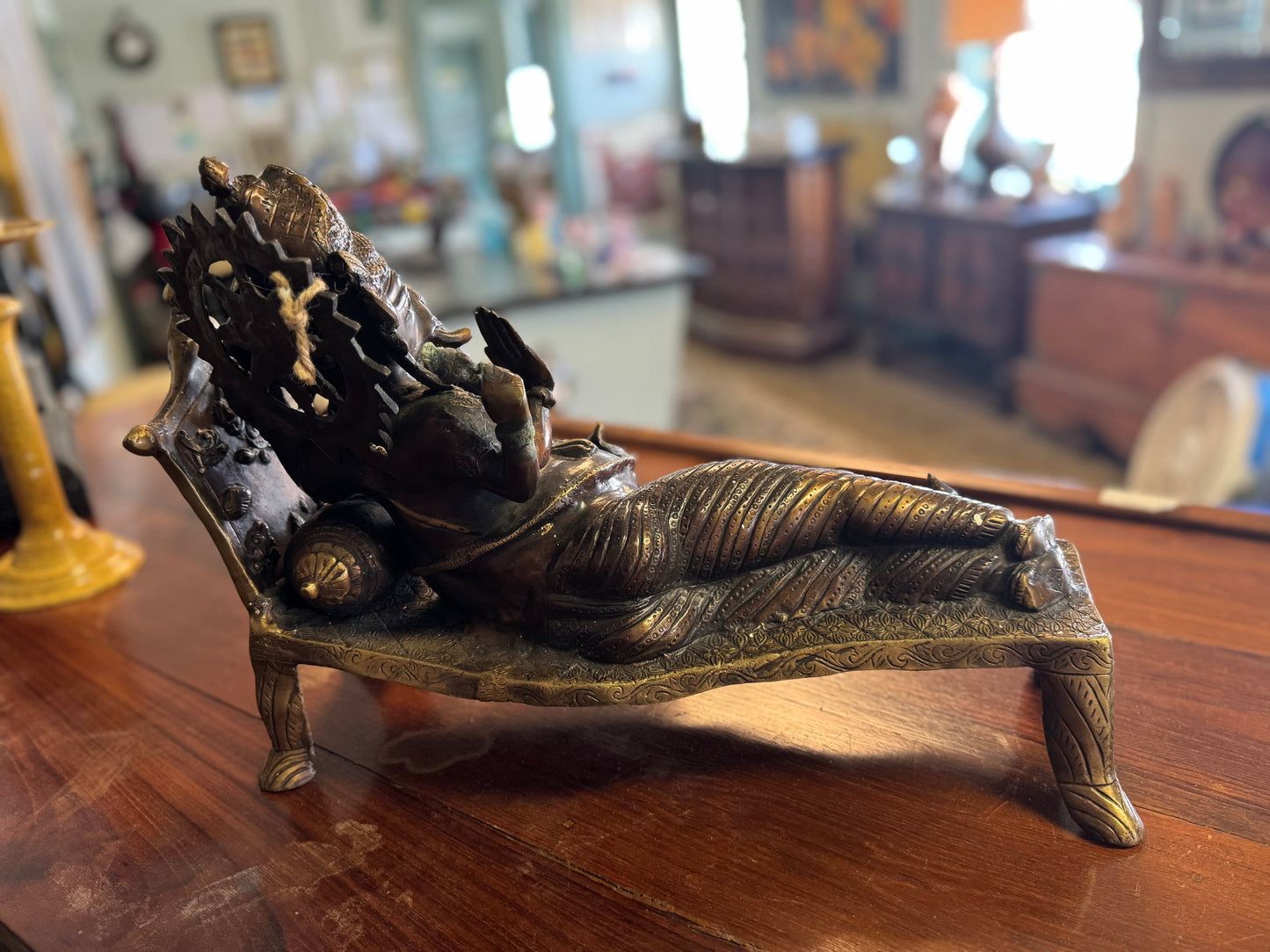 Ganesha Elephant Bronze and Brass Sculpture