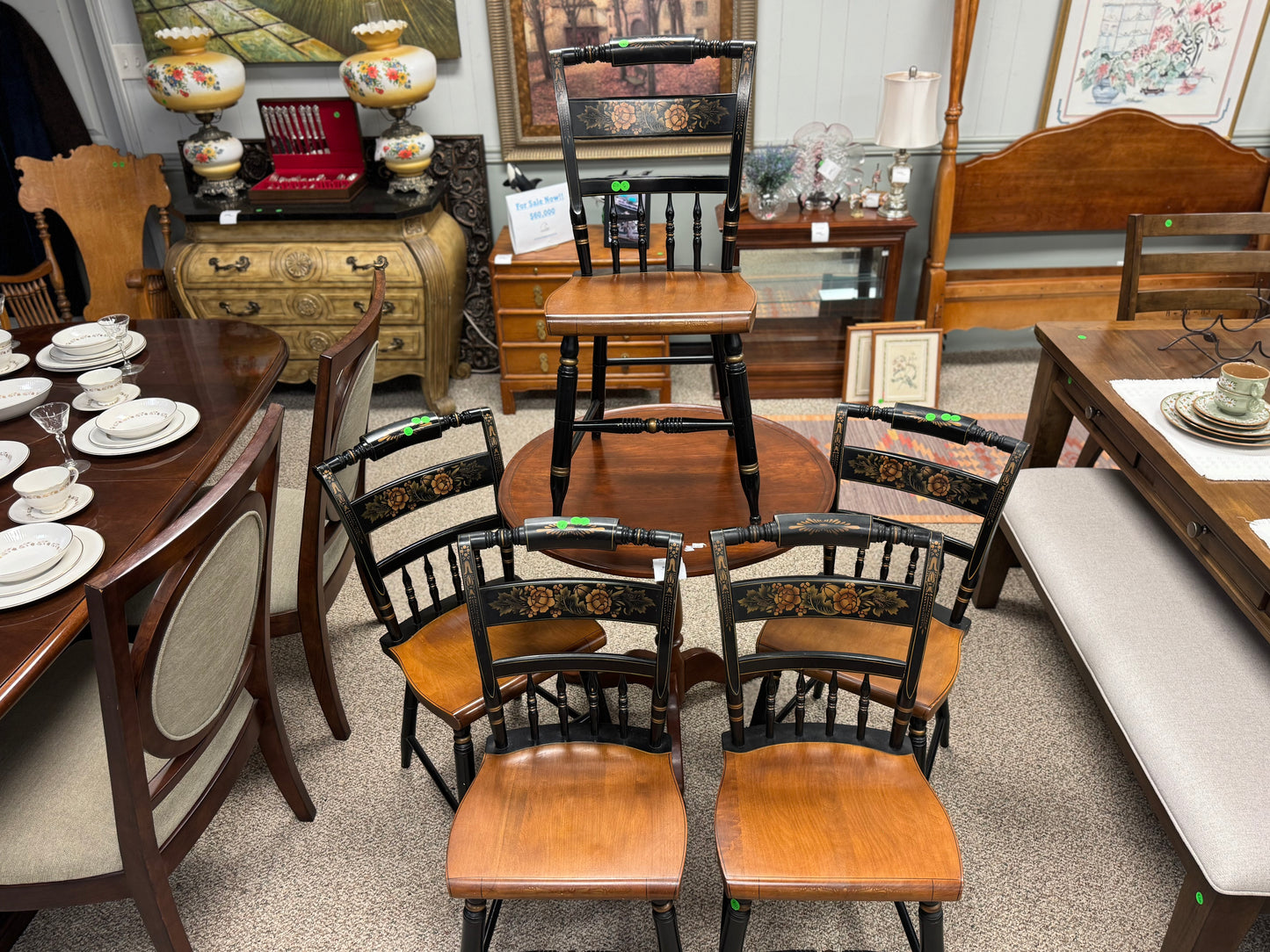 Black & Gold Hitchcock Chair