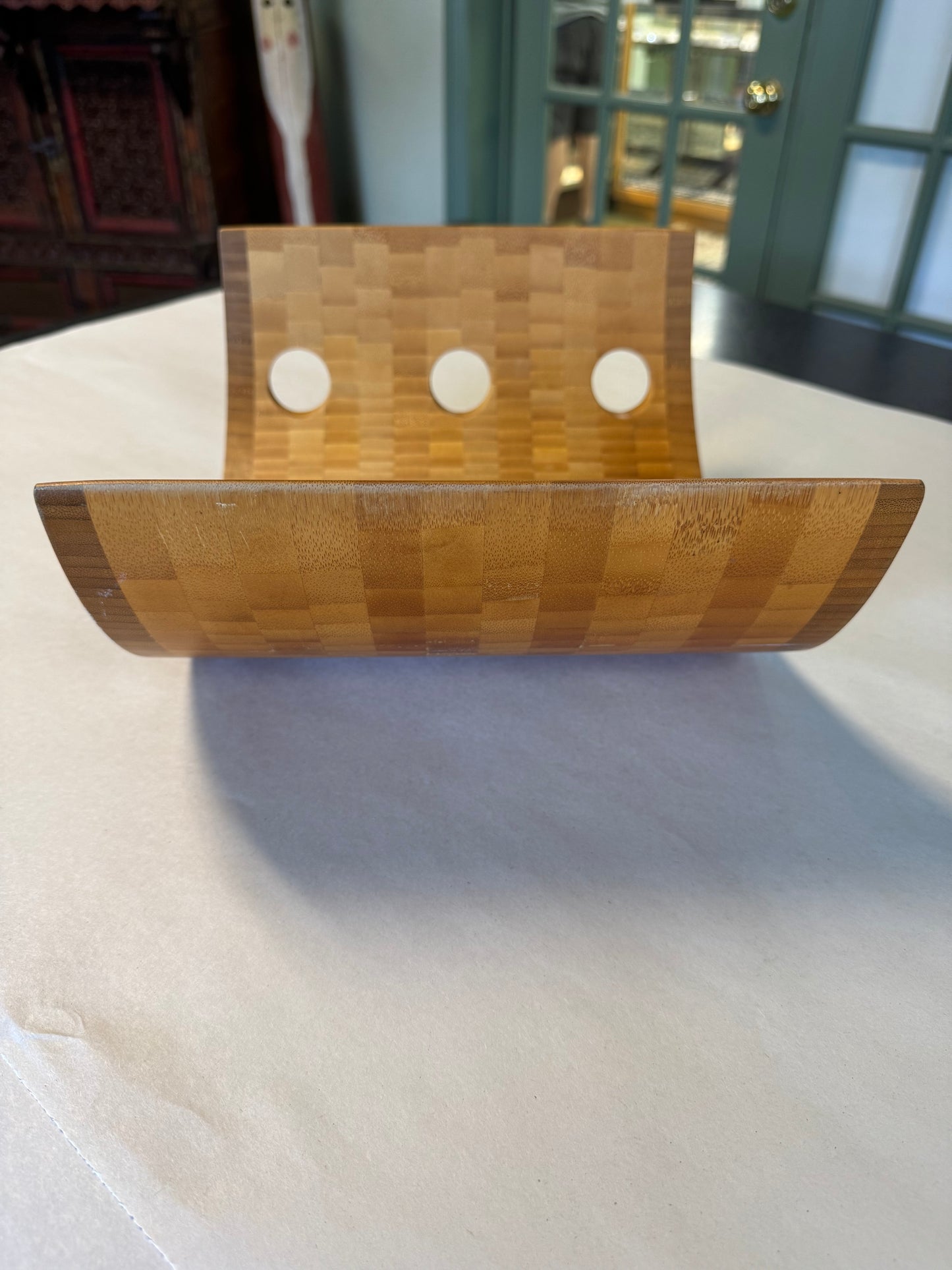 Modern Curved Bamboo Wine Rack