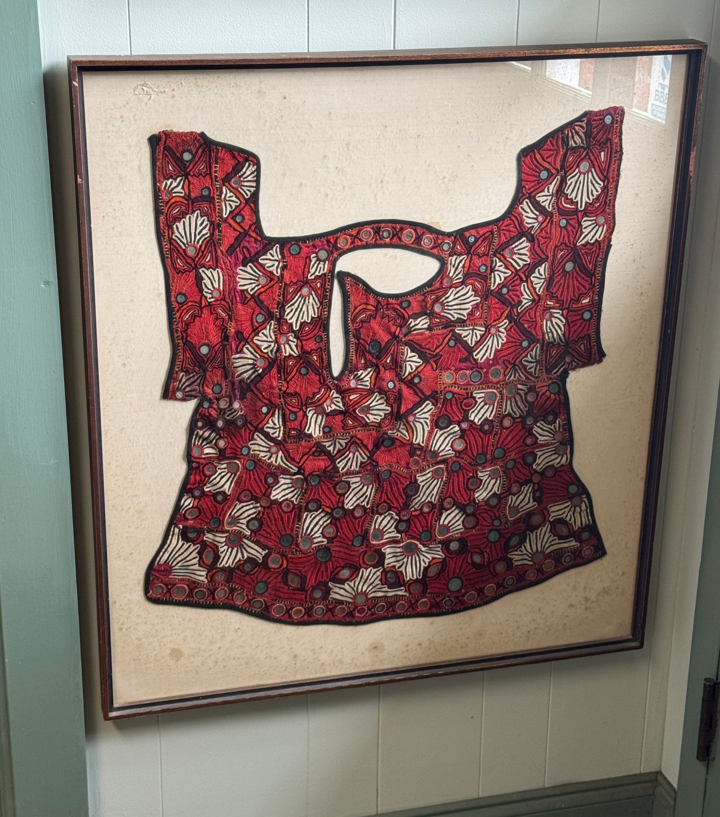 Framed Traditional Baluchi Embroidery From Pakistan