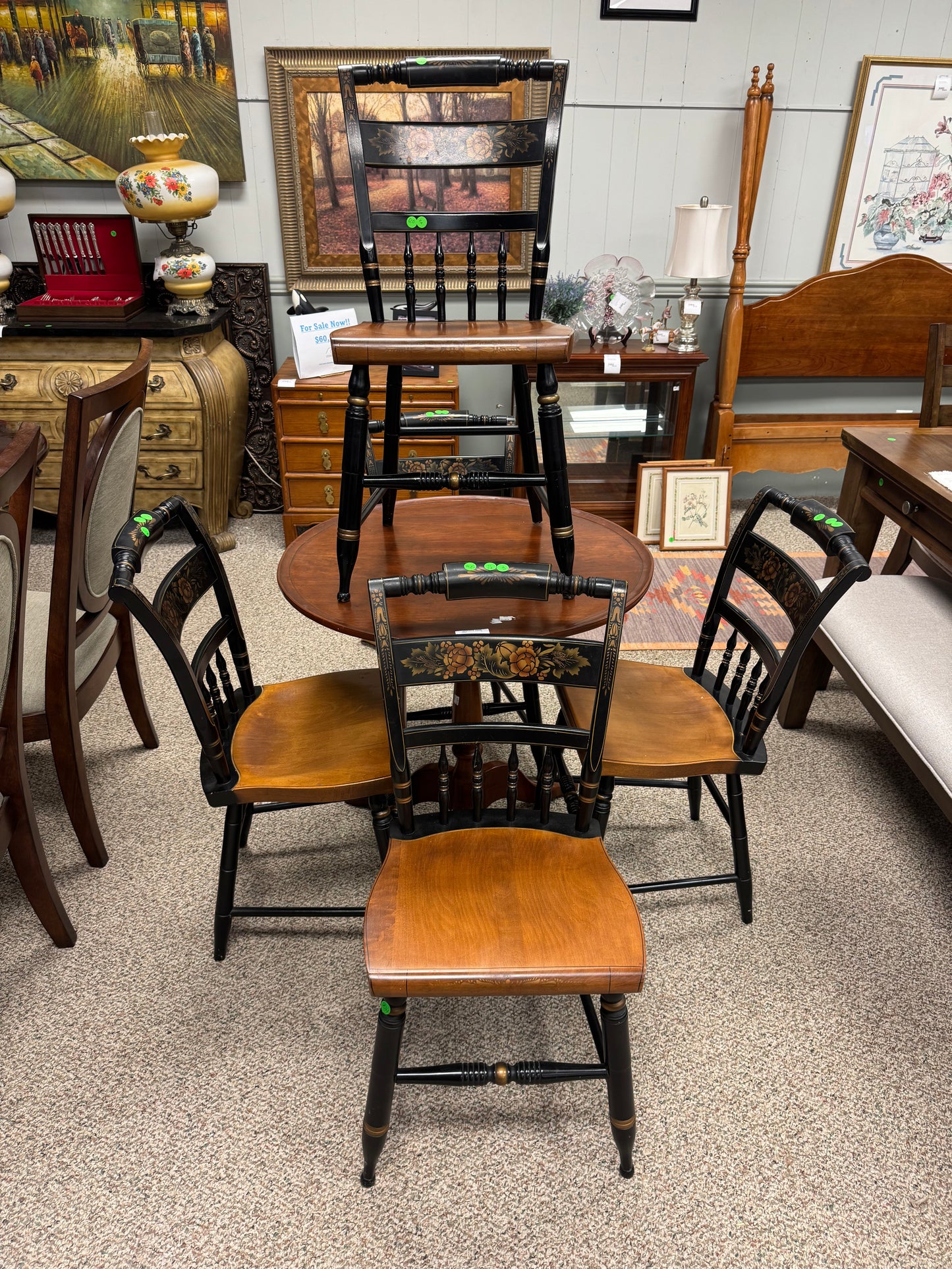 Black & Gold Hitchcock Chair