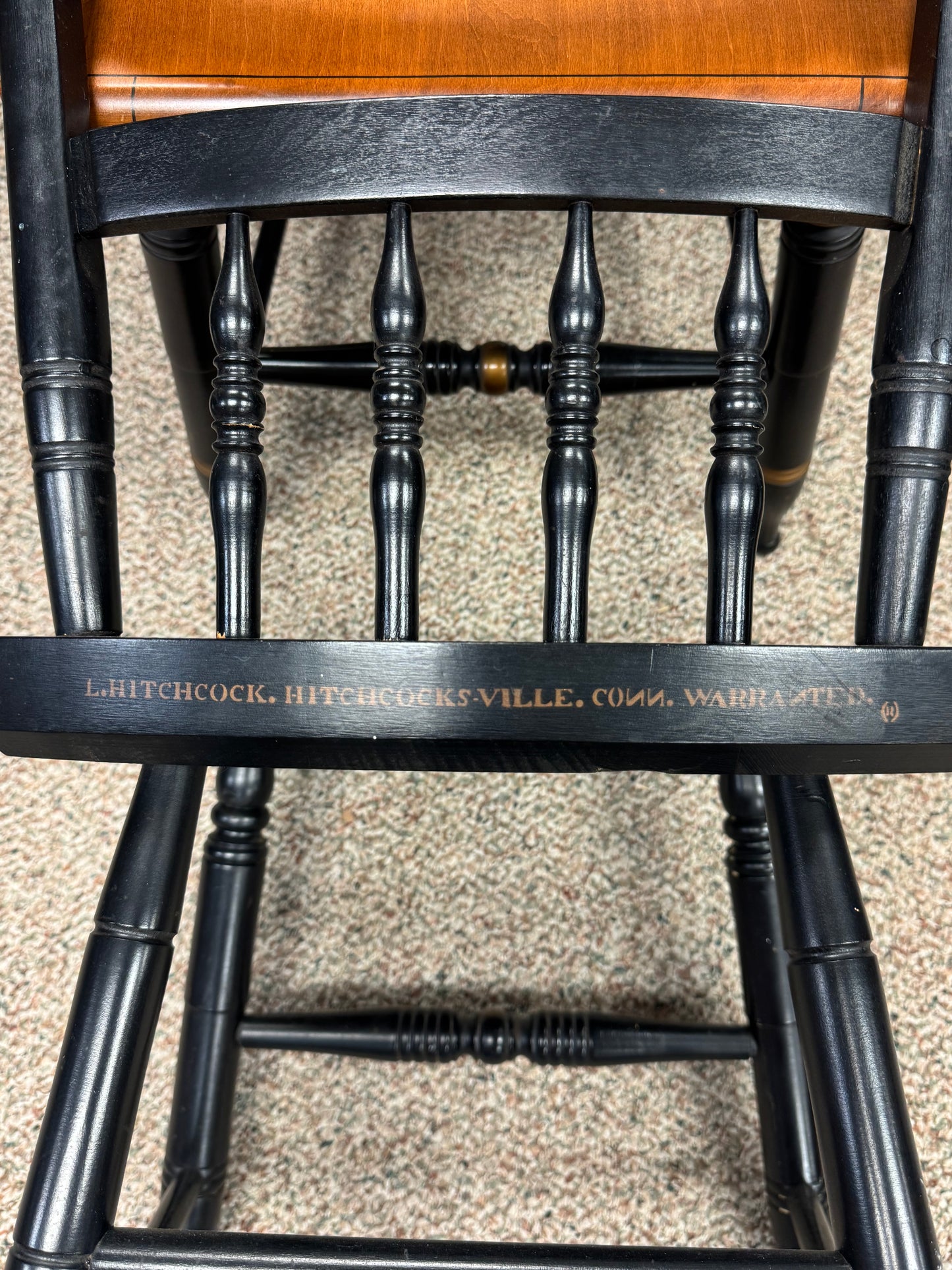 Black & Gold Hitchcock Chair