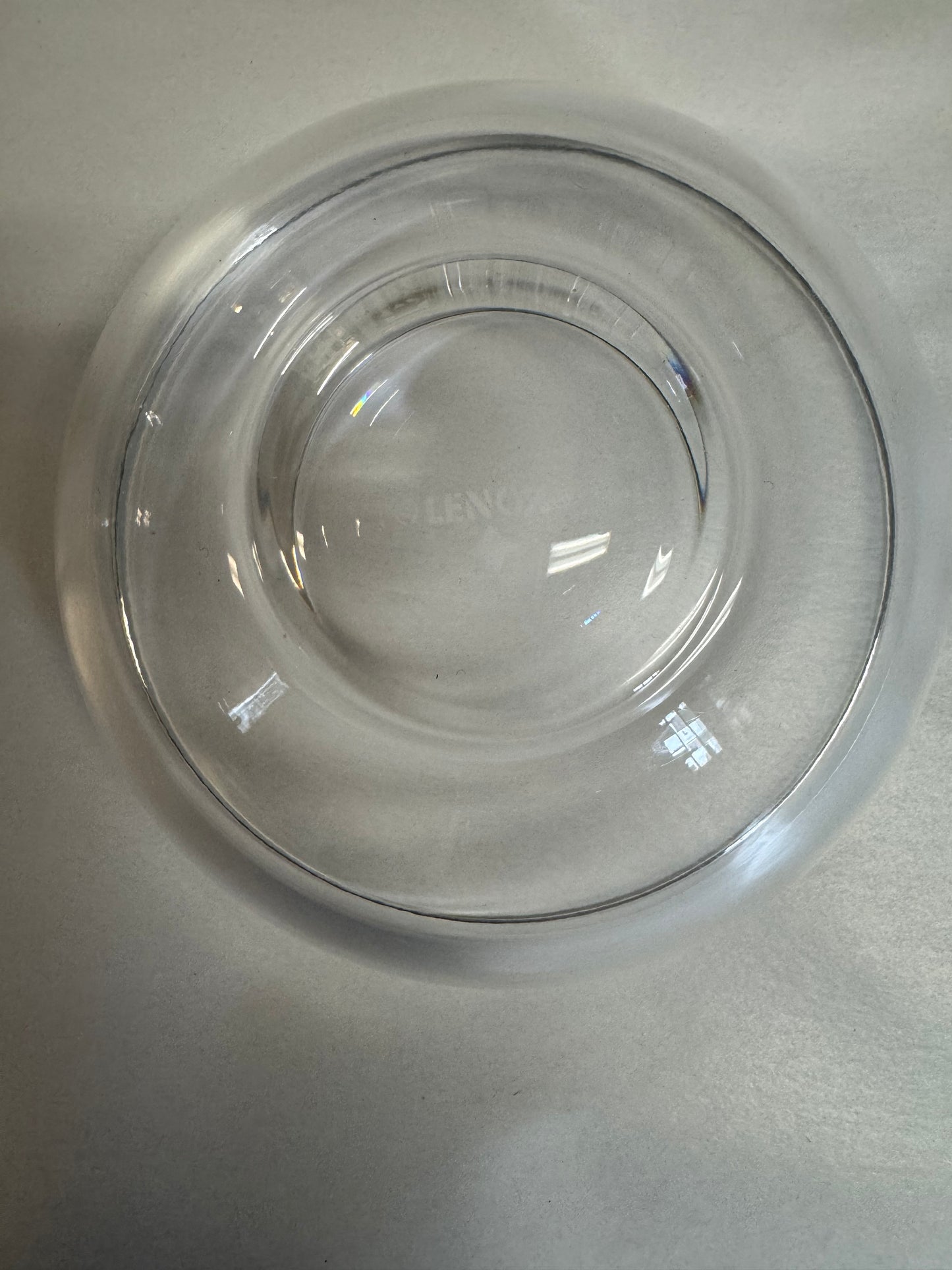 Crystal Lenox Trinket Dish With Frosted Dolphin Lid