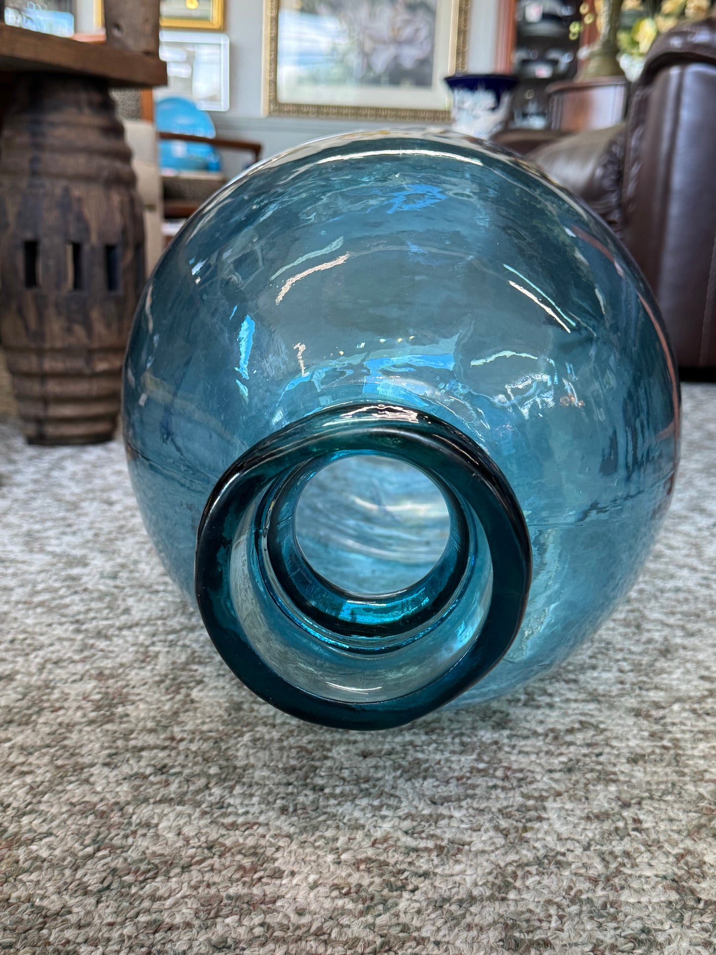 Large Tall Hand-Blown Glass Jar/Vase