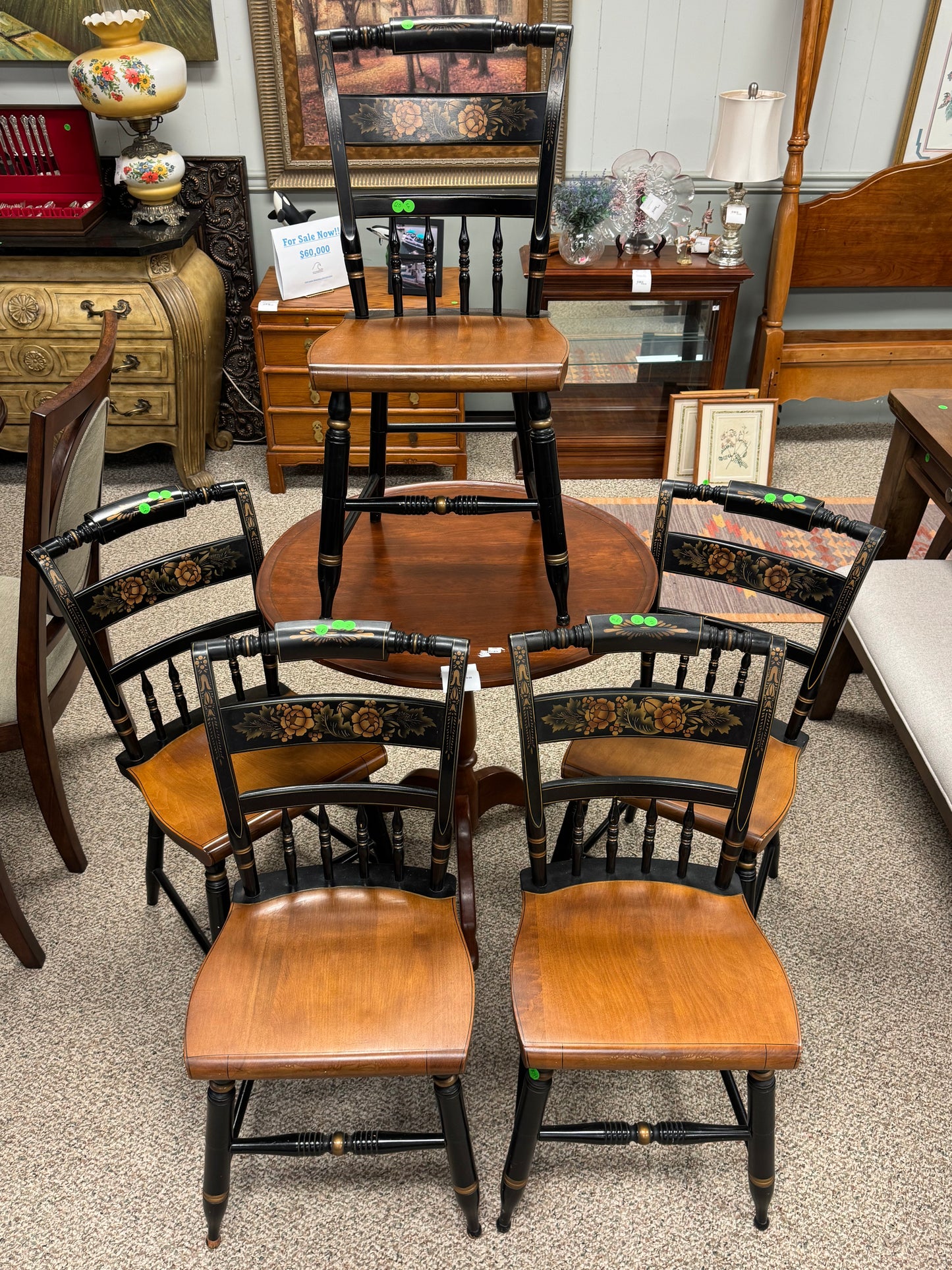 Black & Gold Hitchcock Chair