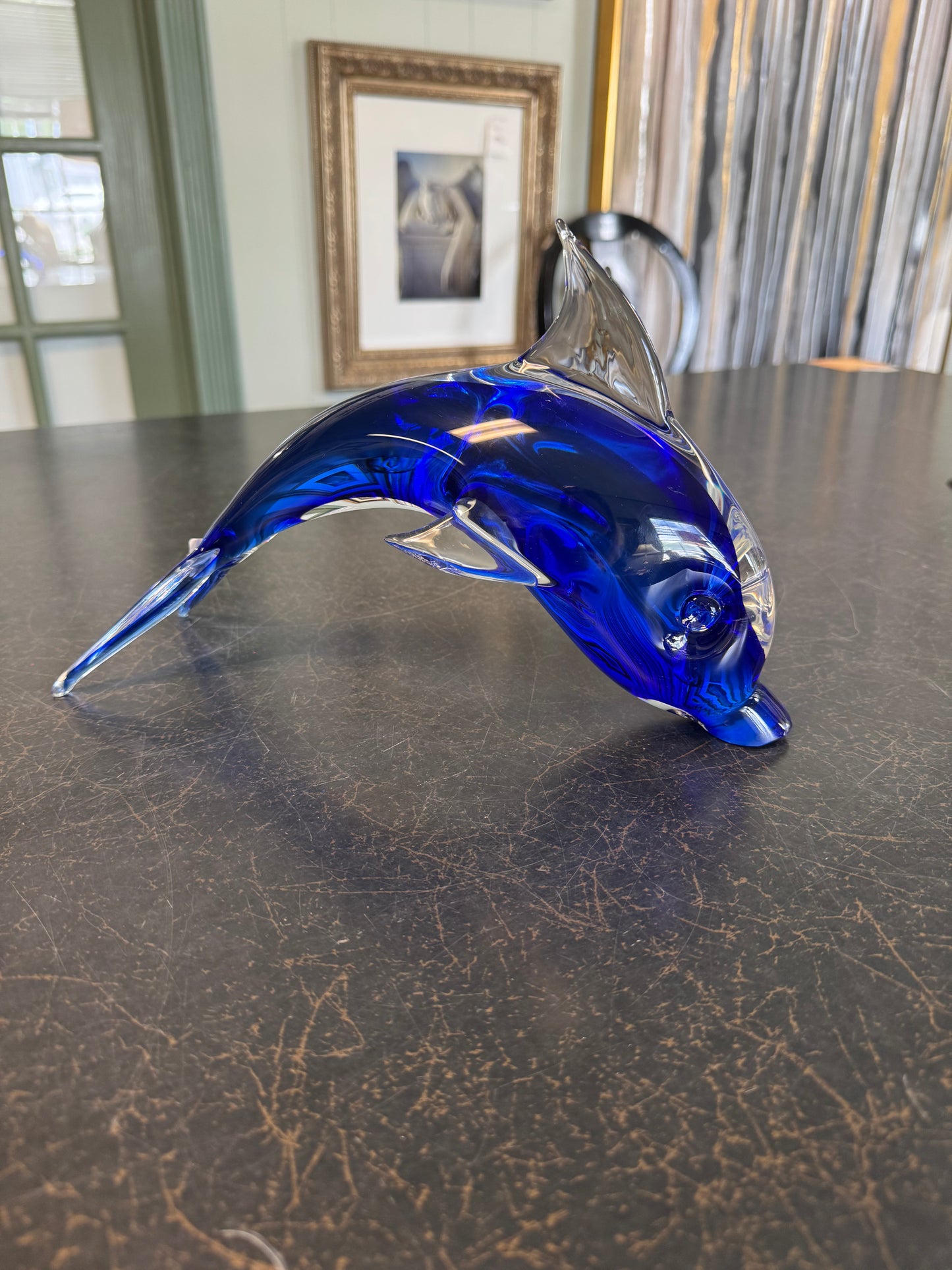 Large Art Glass Murano Dolphin