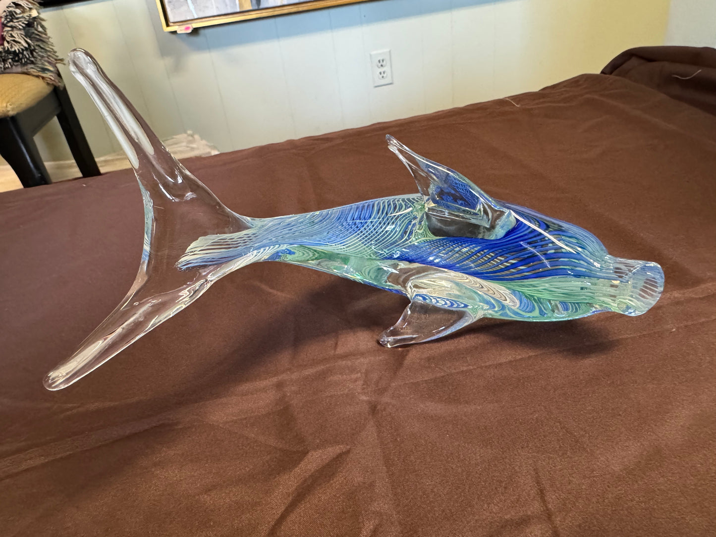 Hand-Blown Murano Glass Dolphin