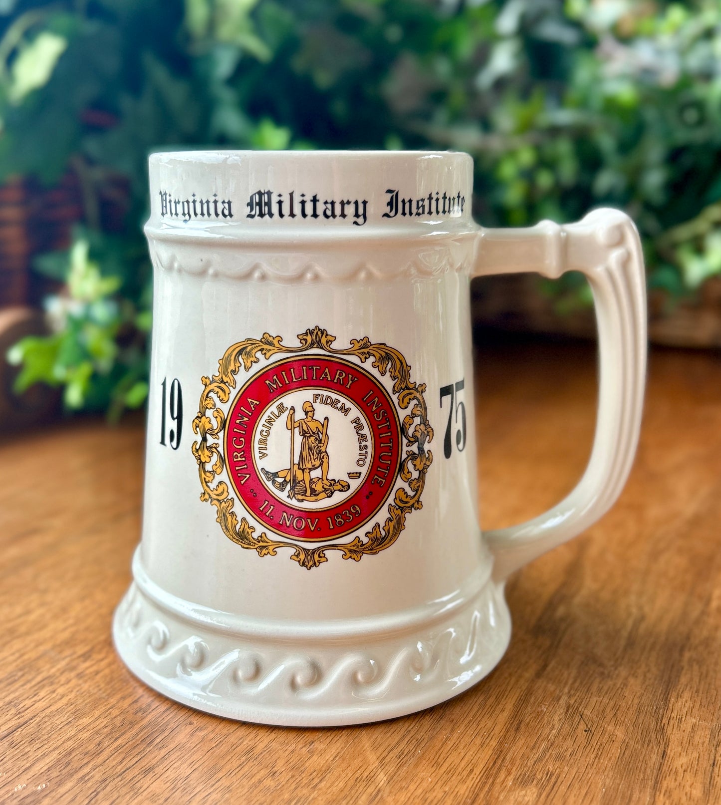 1975 Virginia Military Institute Stein Personalized "Guy", 6" Tall, by W.C. Bunting Co. USA