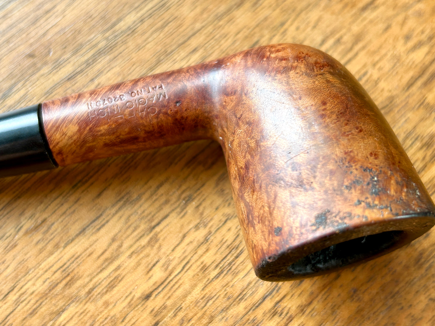 Beautiful, Vintage Pipe Collection w Walnut Decatur Pipe Stand, Walnut, Briar, Meerschaum, Made in England, US, Israel