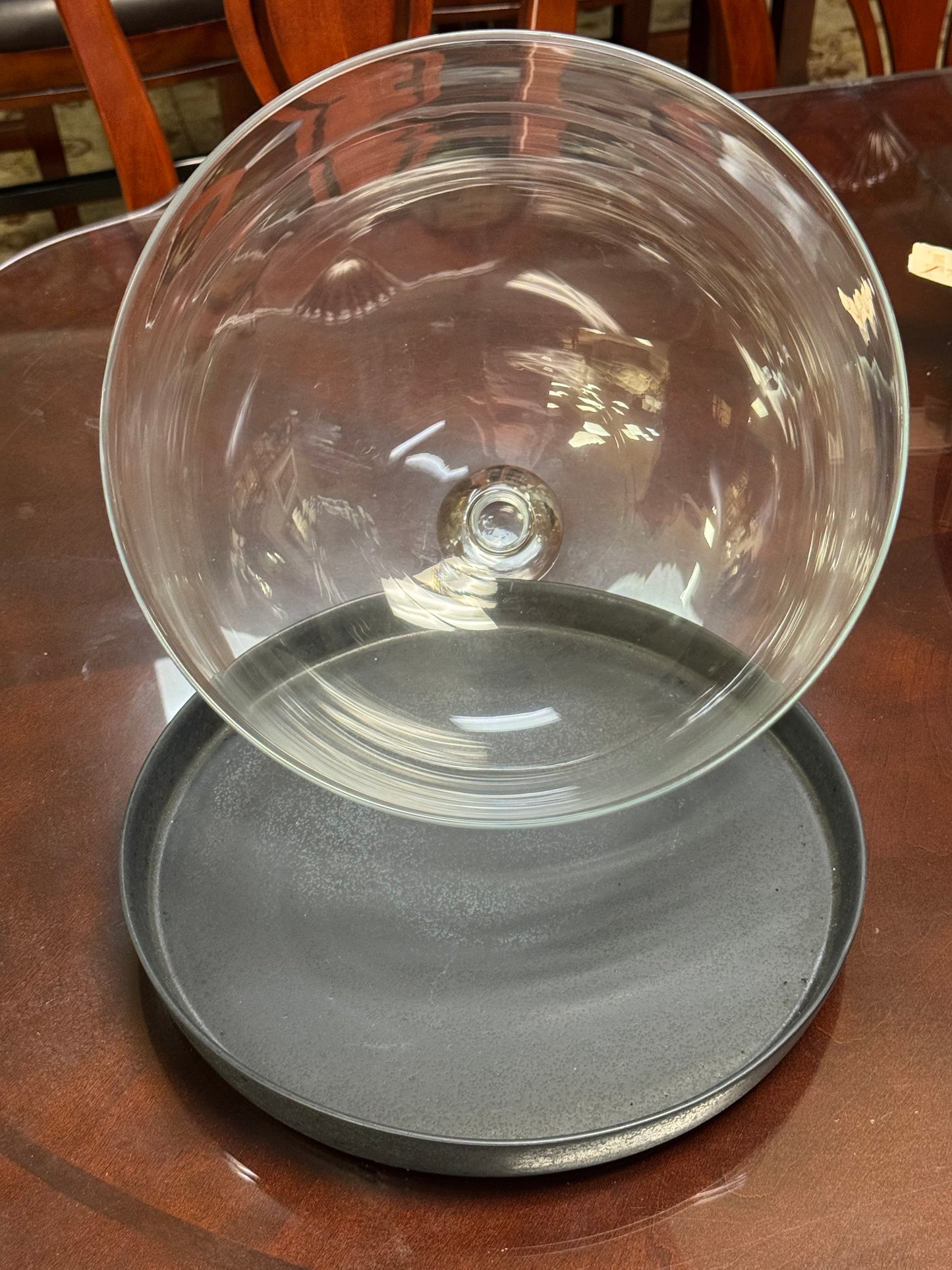 Crate & Barrel Cake Dome & Platter