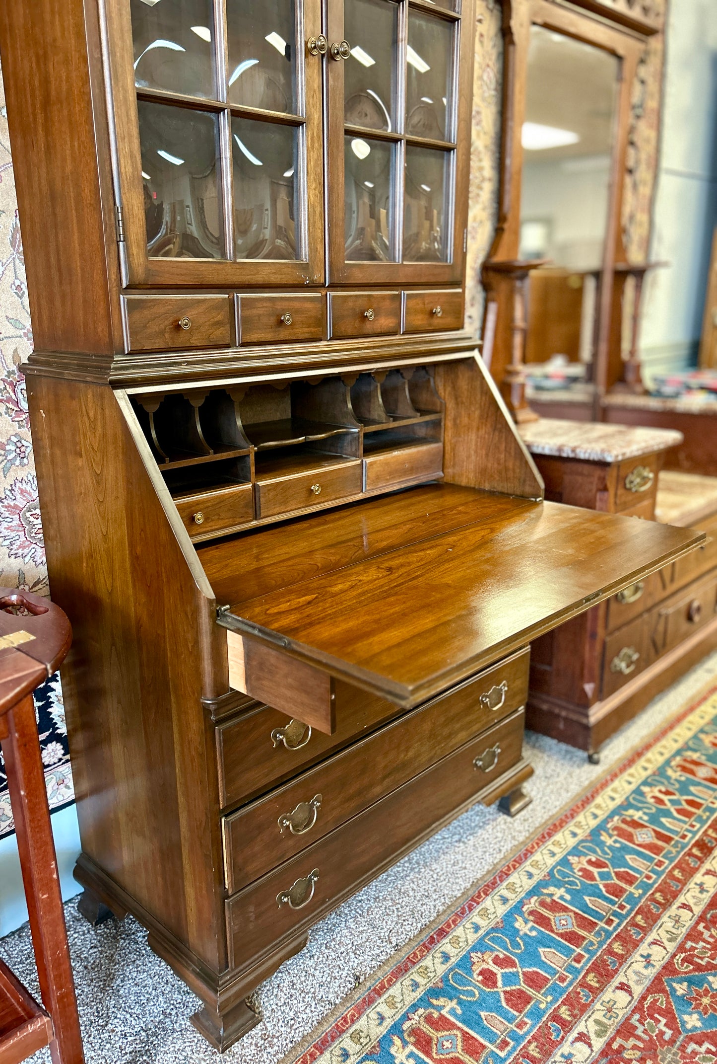 Pennsylvania House Secretary Desk, 79" Tall, Solid Wood