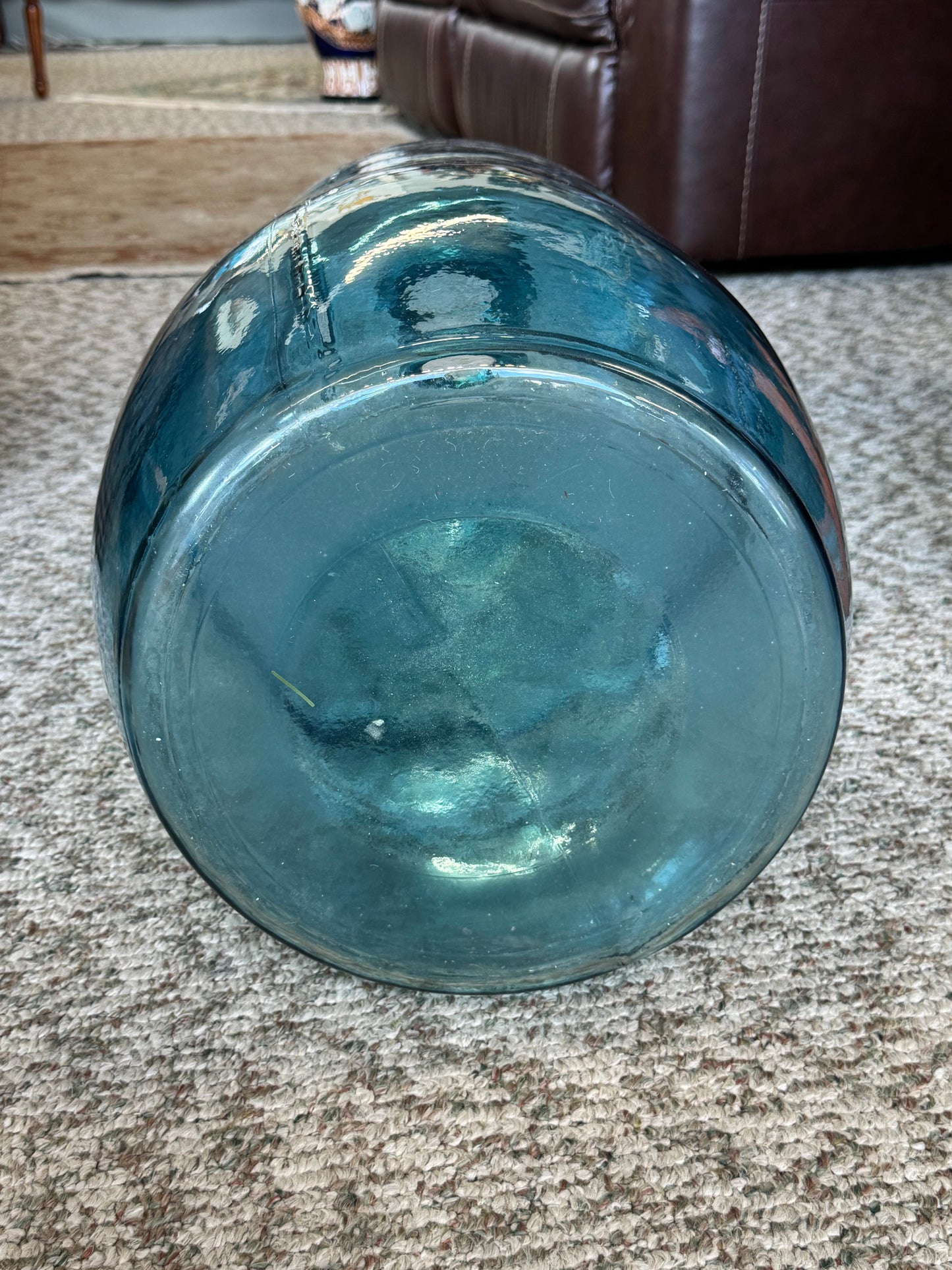 Large Tall Hand-Blown Glass Jar/Vase