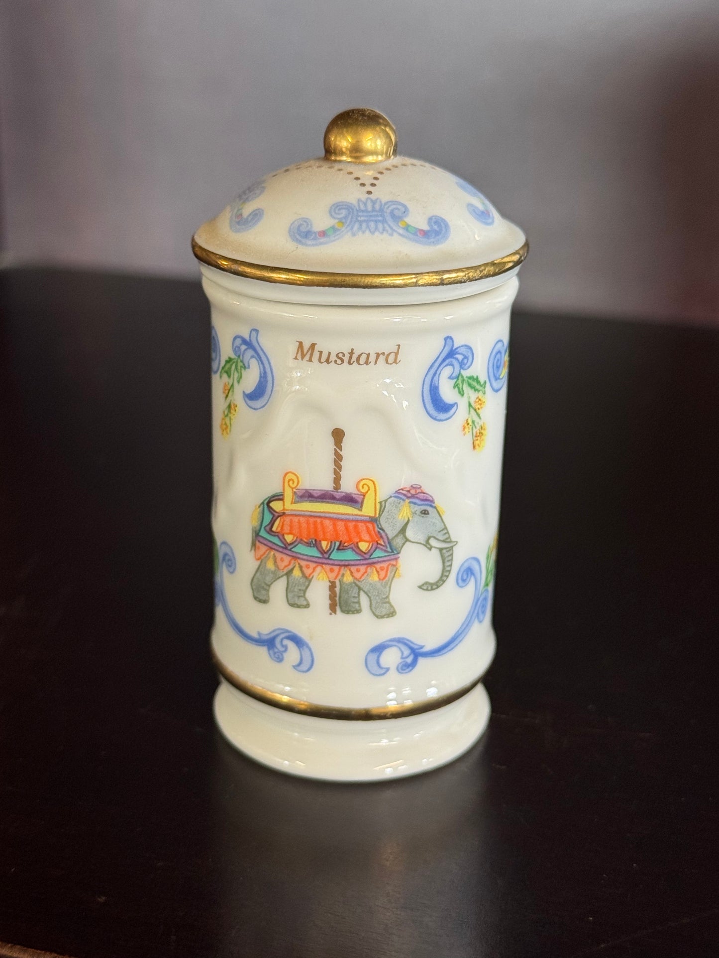 Set Of Ten Lenox Carousel Spice Jars