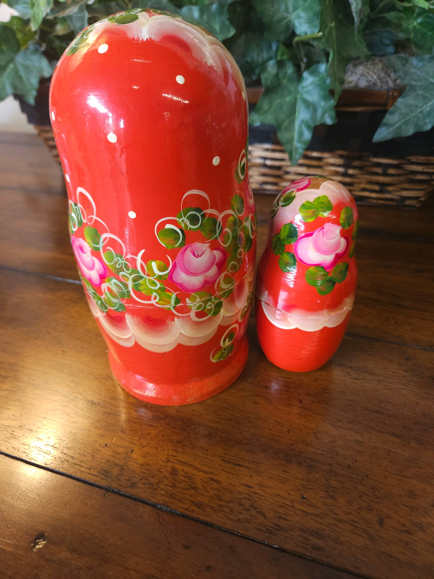 Two Piece Hand Painted Nesting Dolls