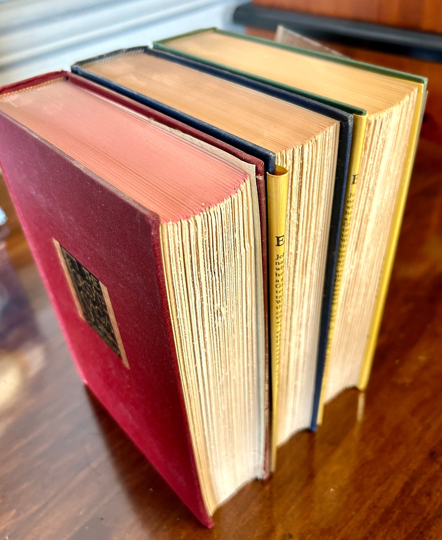 Rare Set of Three 1935 Hardcover Books by John Galsworthy, Modern Comedy, End of the Chapter & Forsyte Saga