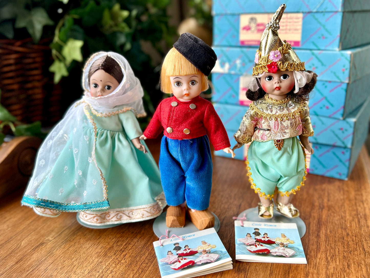 3 Madame Alexander Dolls of the World, 1970s India, Netherlands Boy, Thailand