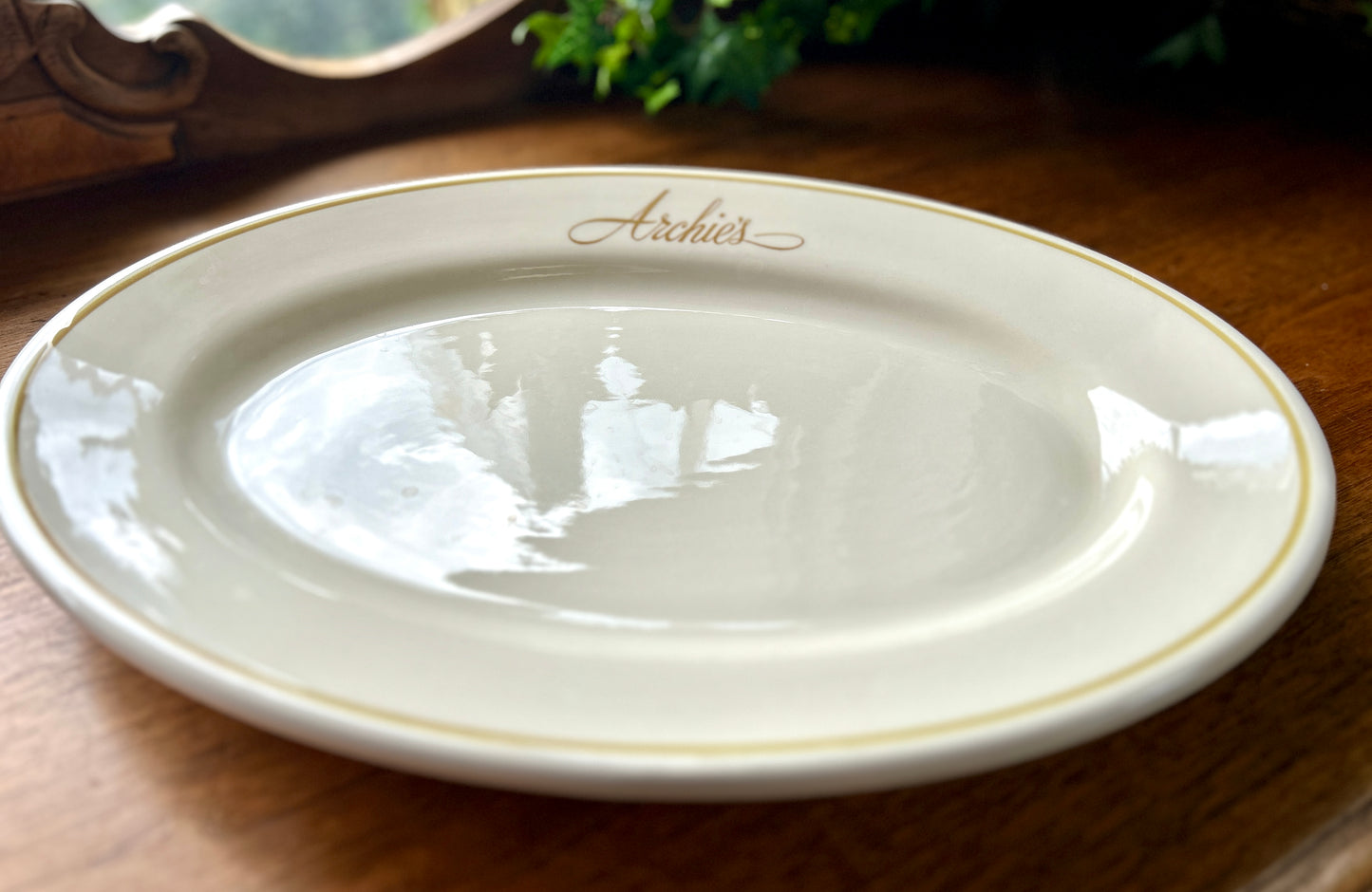 Archie's Lobster House Platter, of Roanoke, VA Mid Century Seafood Restaurant Ware