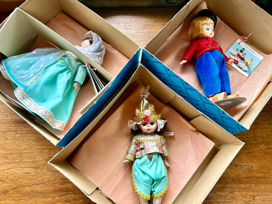 3 Madame Alexander Dolls of the World, 1970s India, Netherlands Boy, Thailand