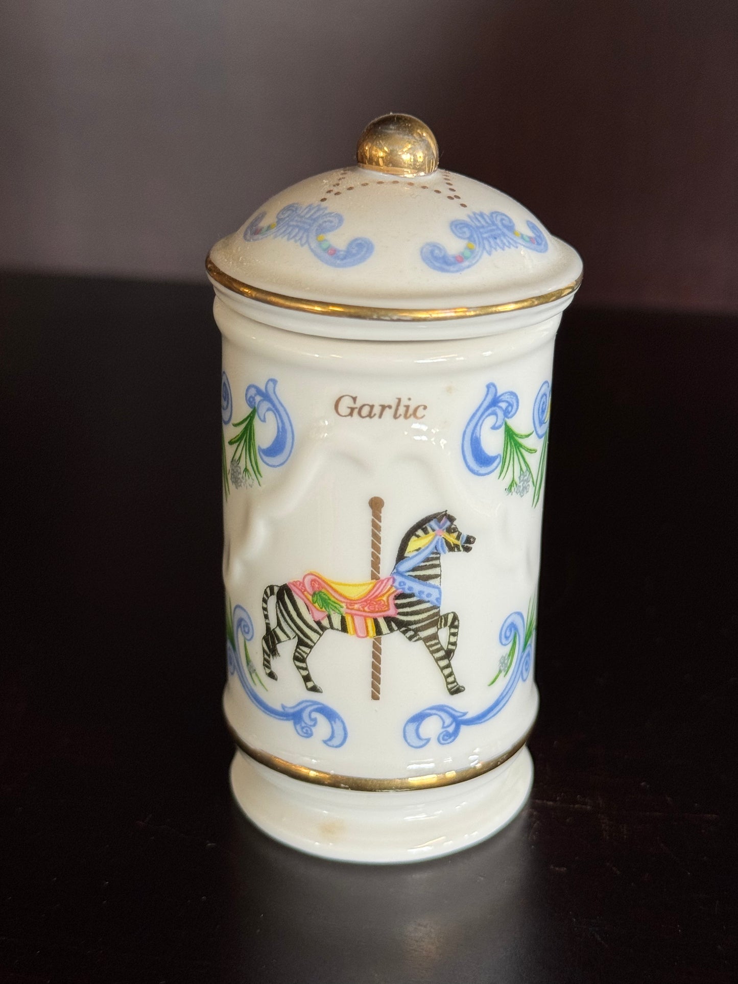 Set Of Ten Lenox Carousel Spice Jars