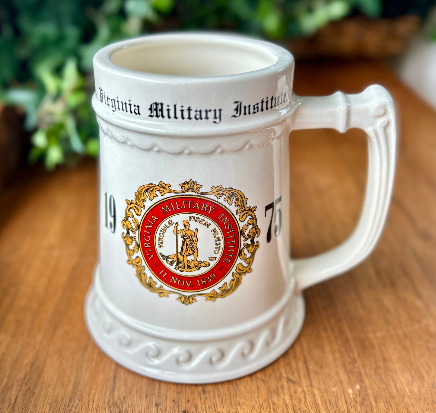 1975 Virginia Military Institute Stein Personalized "Guy", 6" Tall, by W.C. Bunting Co. USA