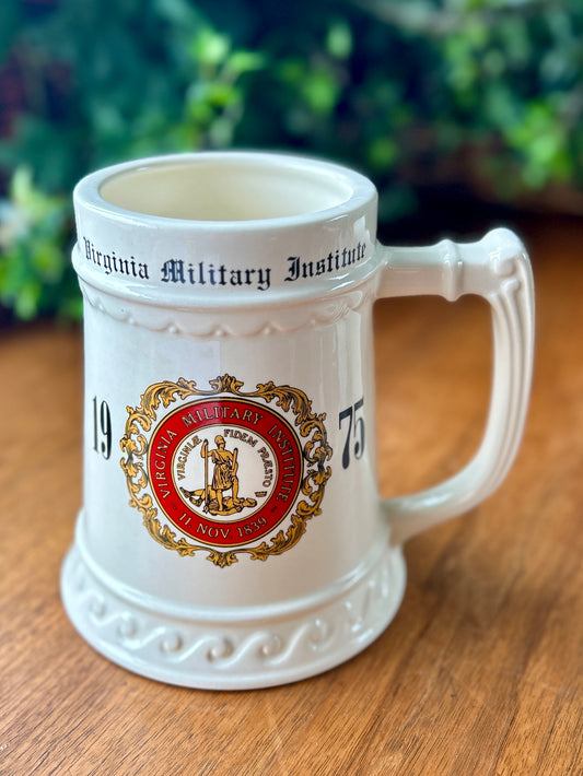 1975 Virginia Military Institute Stein Personalized "Guy", 6" Tall, by W.C. Bunting Co. USA