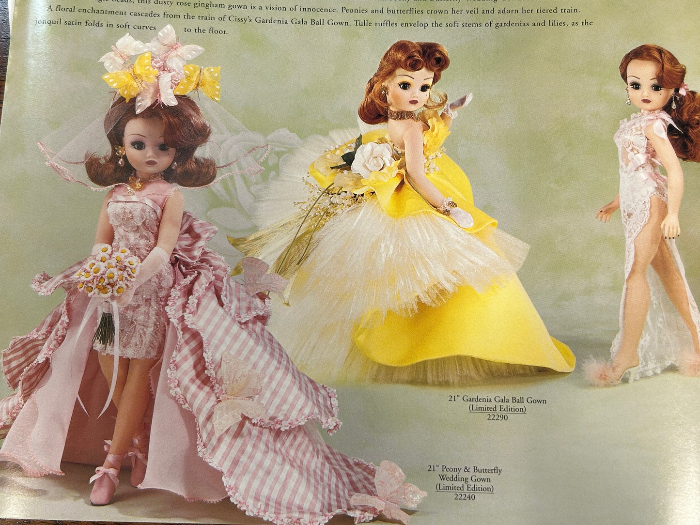 Couture Collection, Madame Alexander Doll, Limited Edition "Cissy" Peony & Butterfly Wedding Gown, 20" Tall Bride, Poseable