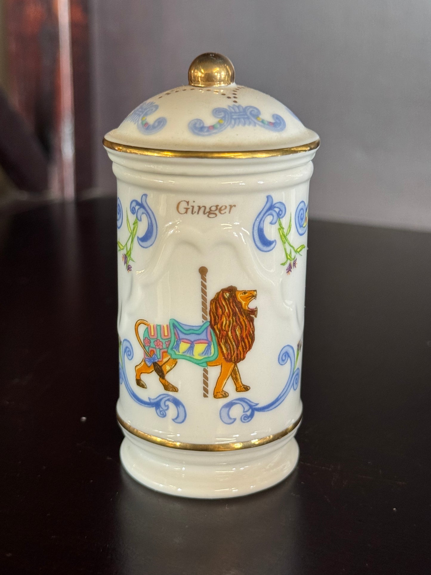 Set Of Ten Lenox Carousel Spice Jars
